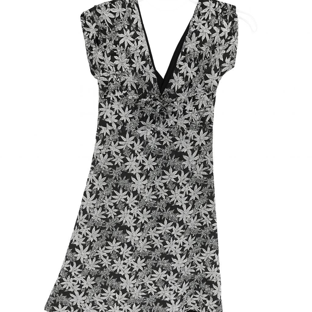 Weed Leaf Asymmetrical Hemmed Dress